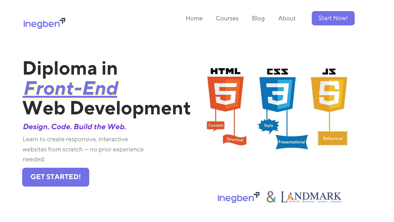 Free web development course